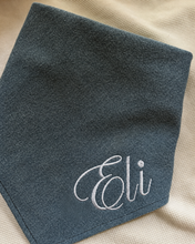 Load image into Gallery viewer, Embroidered Name Denim Bandana