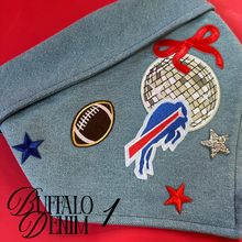 Load image into Gallery viewer, Buffalo Football Denim Patch Bandana