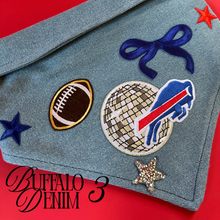 Load image into Gallery viewer, Buffalo Football Denim Patch Bandana