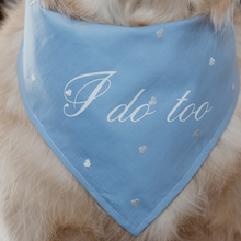 Load image into Gallery viewer, Custom Wedding Dog Bandana | Embroidered Hearts |