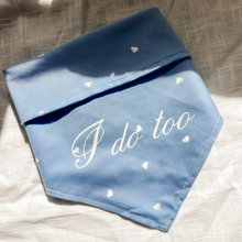 Load image into Gallery viewer, Custom Wedding Dog Bandana | Embroidered Hearts |