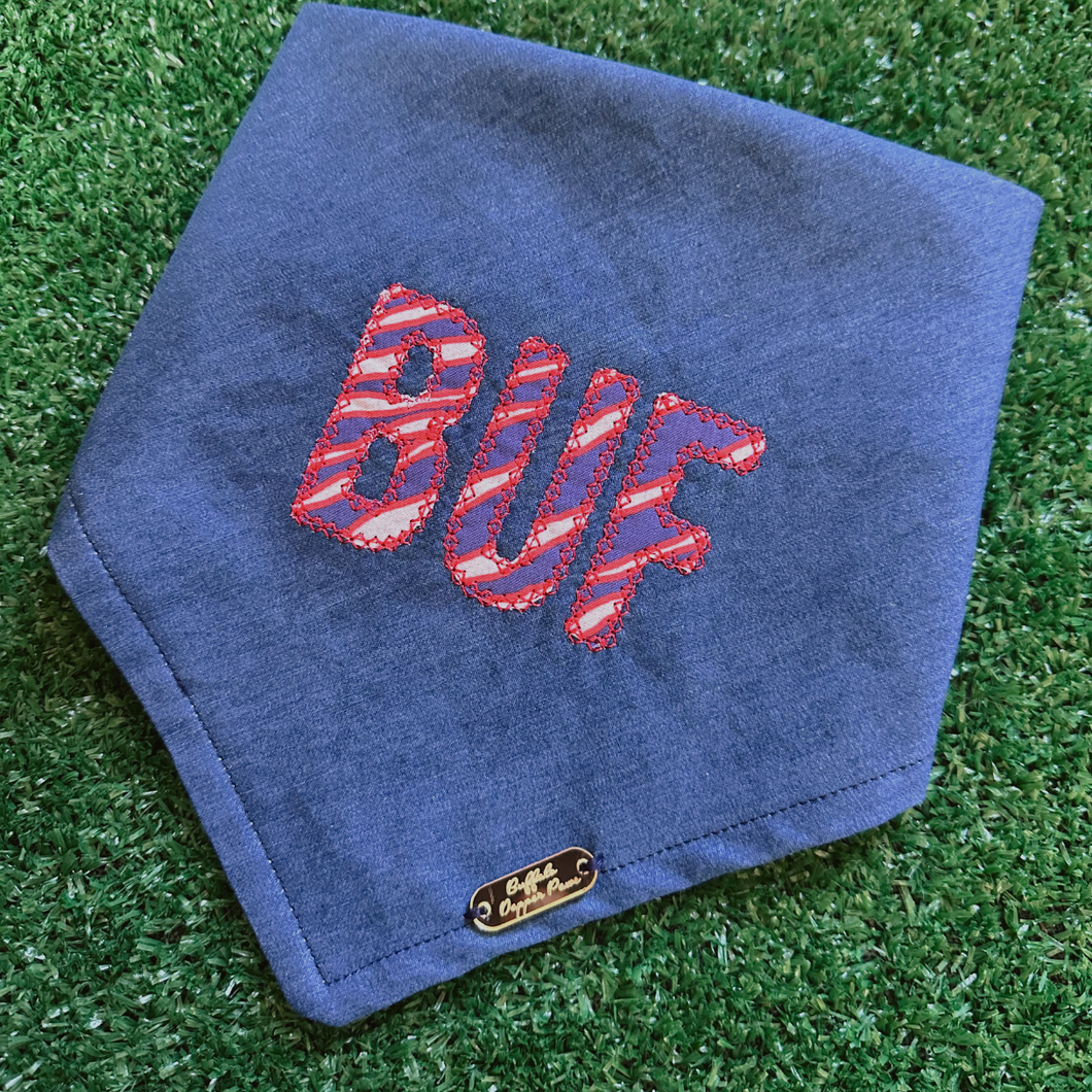 Embroidered BUF Applique Bandana