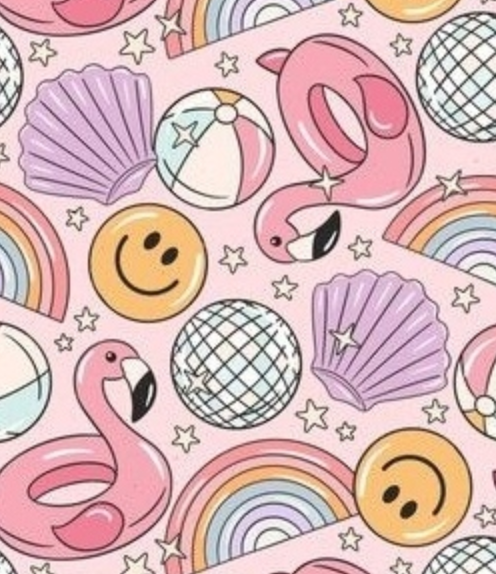 Pink pool floats