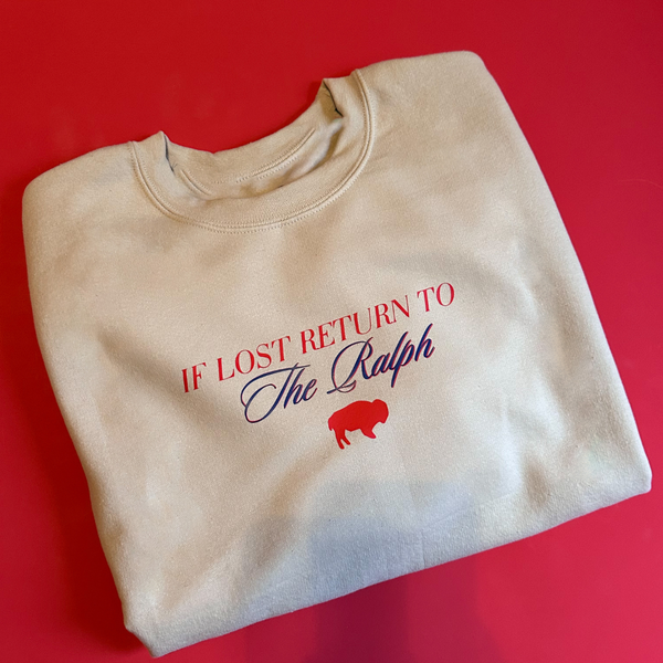 If lost return to the ralph crewneck