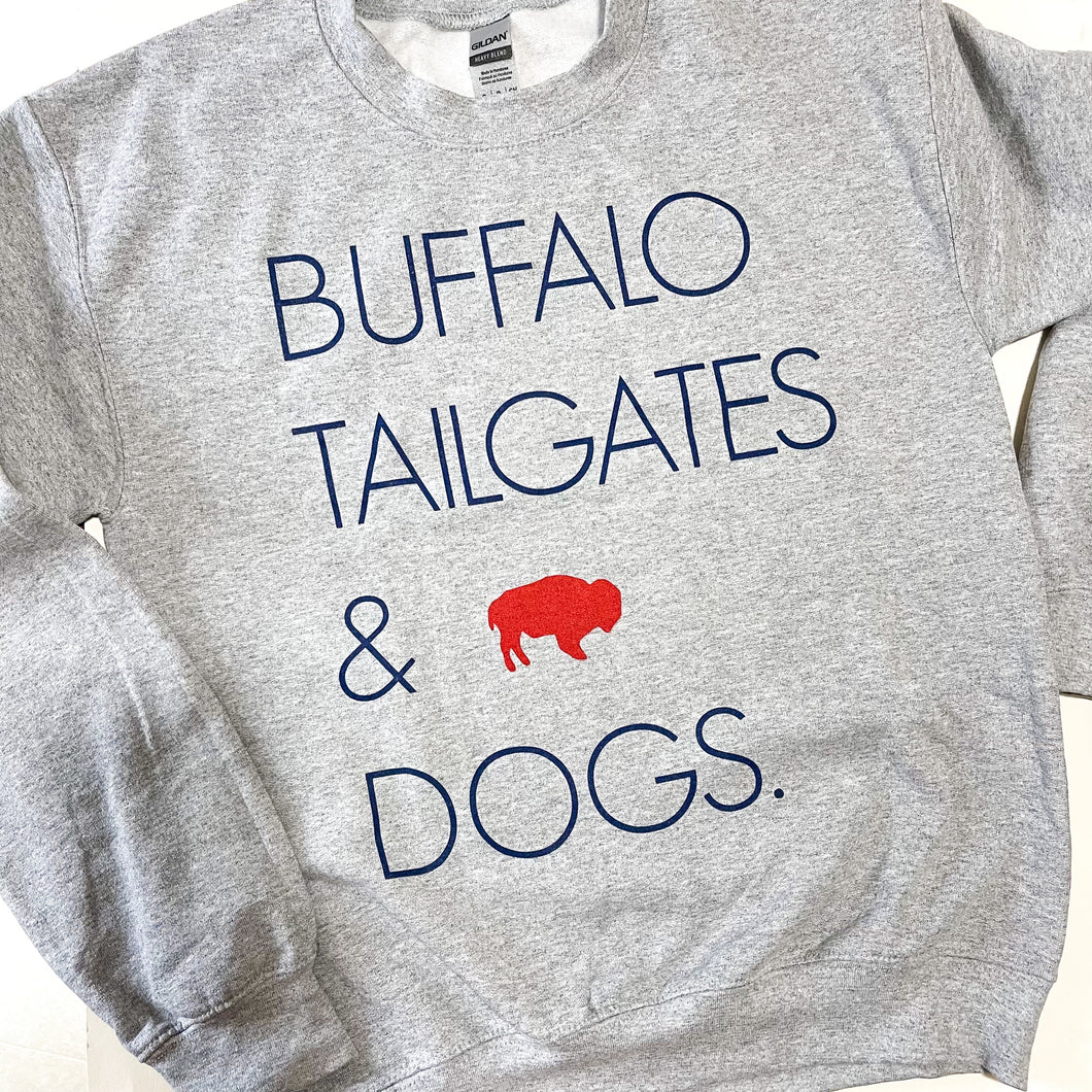 Buffalo tailgates and dogs crewneck