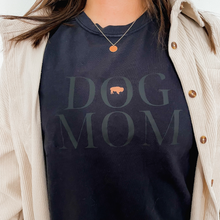 Load image into Gallery viewer, Black monochrome dog mom tshirt
