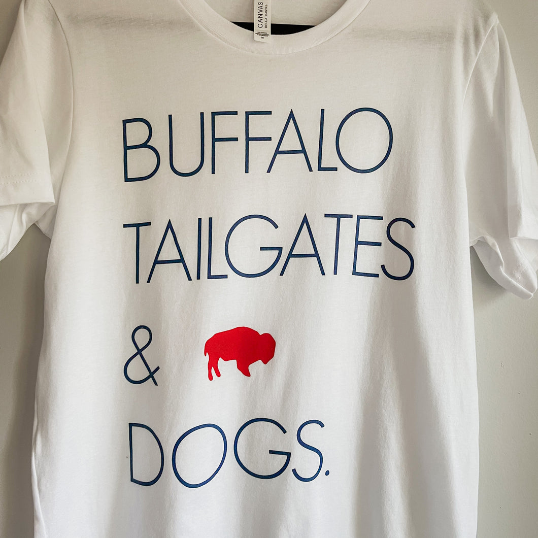 Buffalo tailgates and dogs tshirt